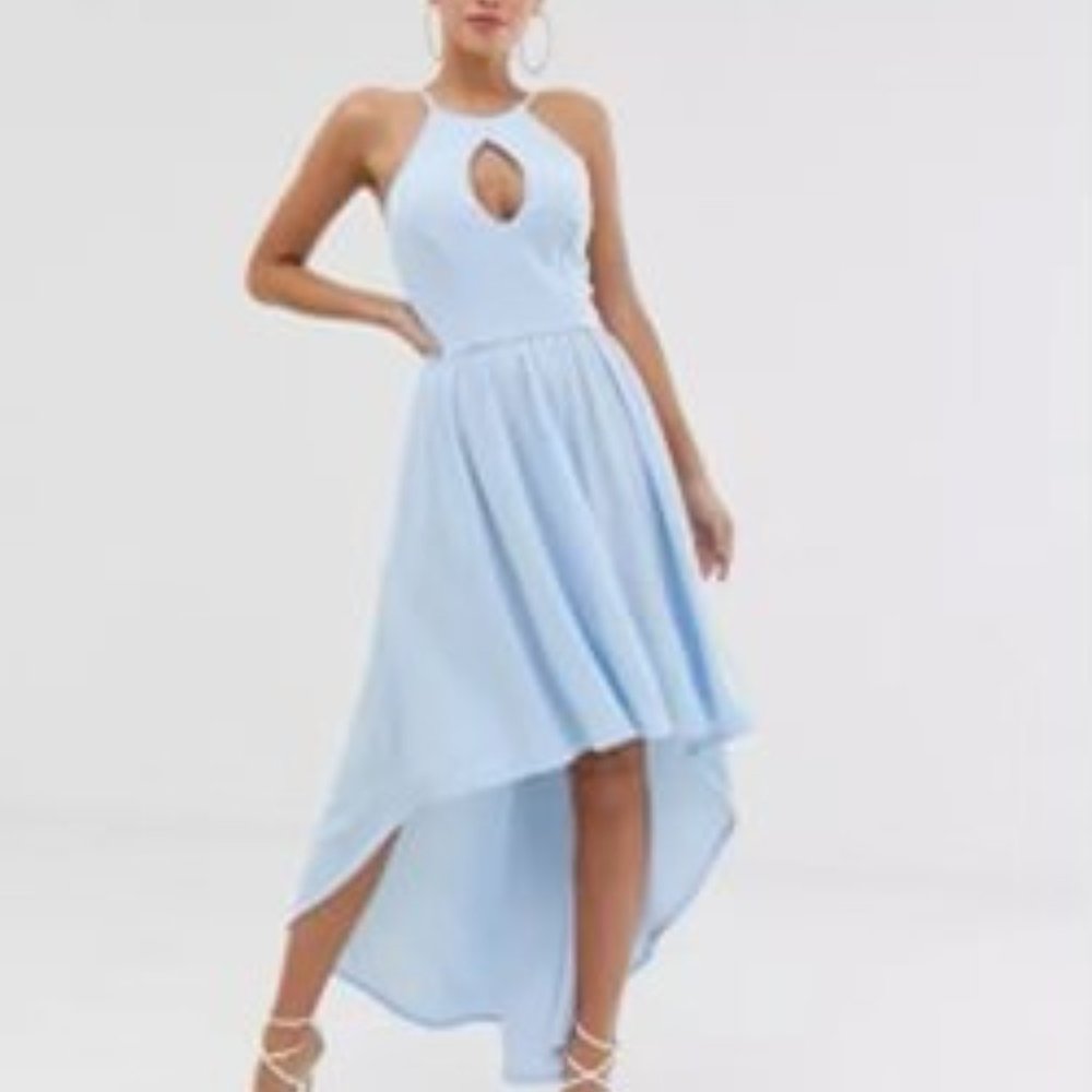 Club London High-Low Halter Dress- Size 6 (US)